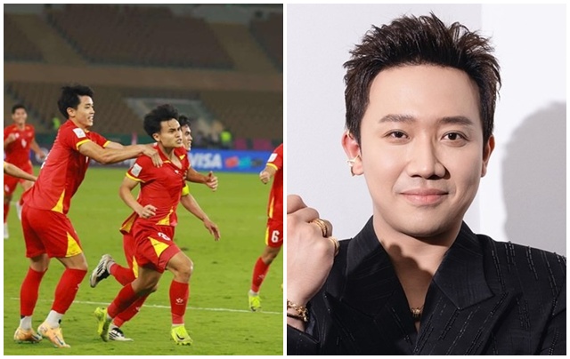 Dao dien Tran Thanh an mung chien thang cua DT U23 Viet Nam. Anh: Nha san xuat. 