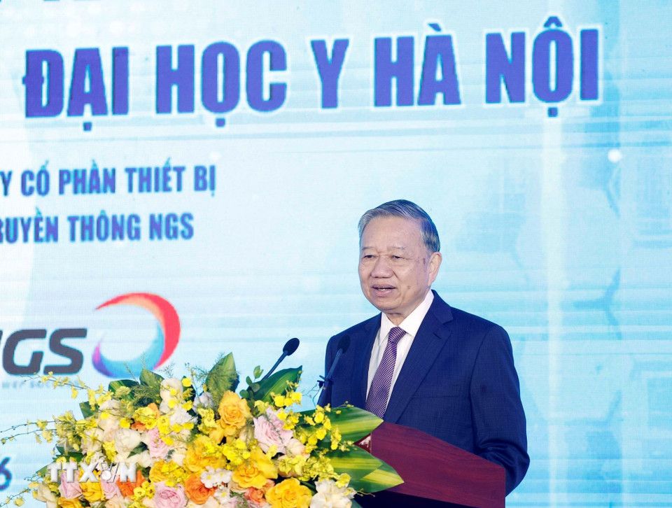 General Secretary To Lam speaks at the ceremony. Photo: VNA