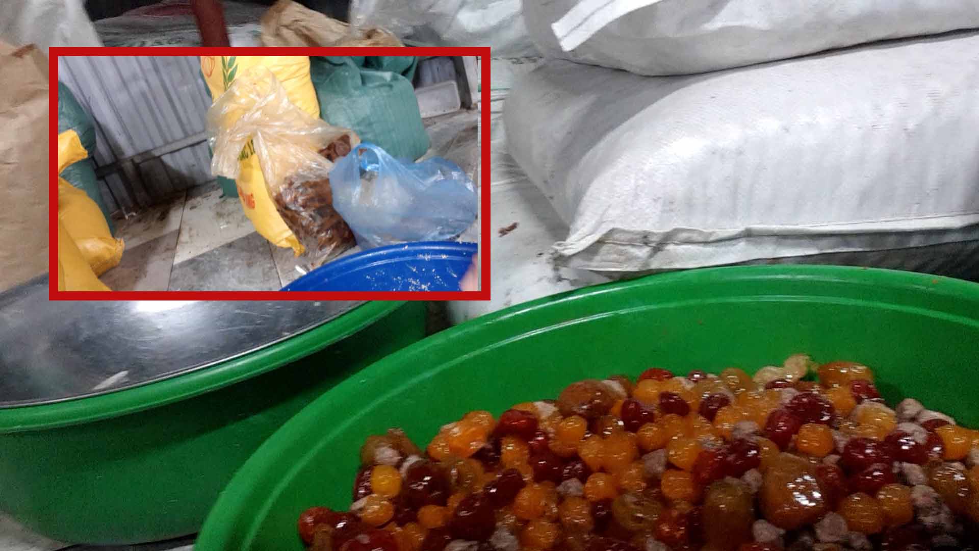 Dirty food during Tet: Floating jams and candies of unknown origin circumvent the law and smuggle into the market