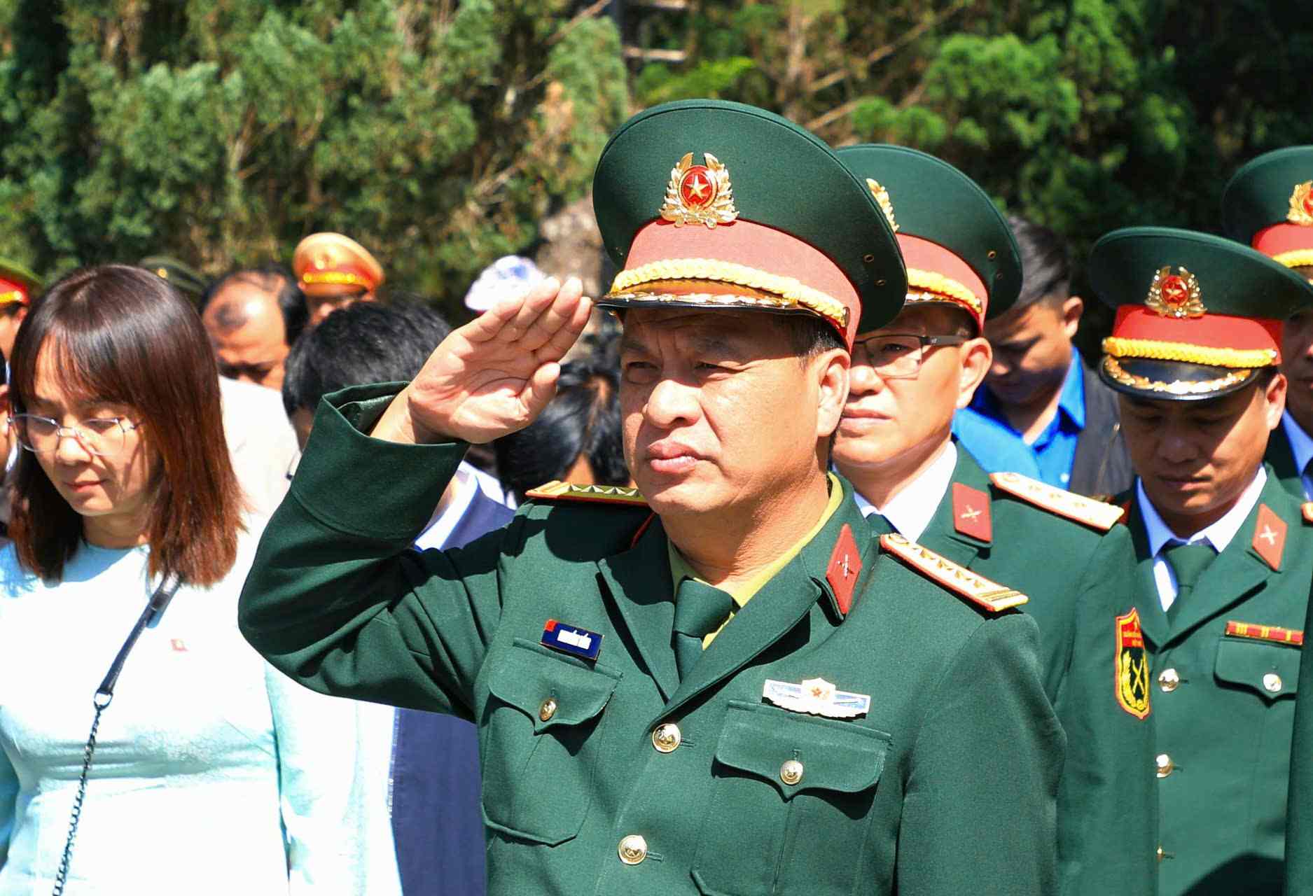 Thieu tuong Dinh Hong Tieng, Chi huy truong Bo Chi huy Quan su tinh Lam Dong. Anh: Phuc Khanh 