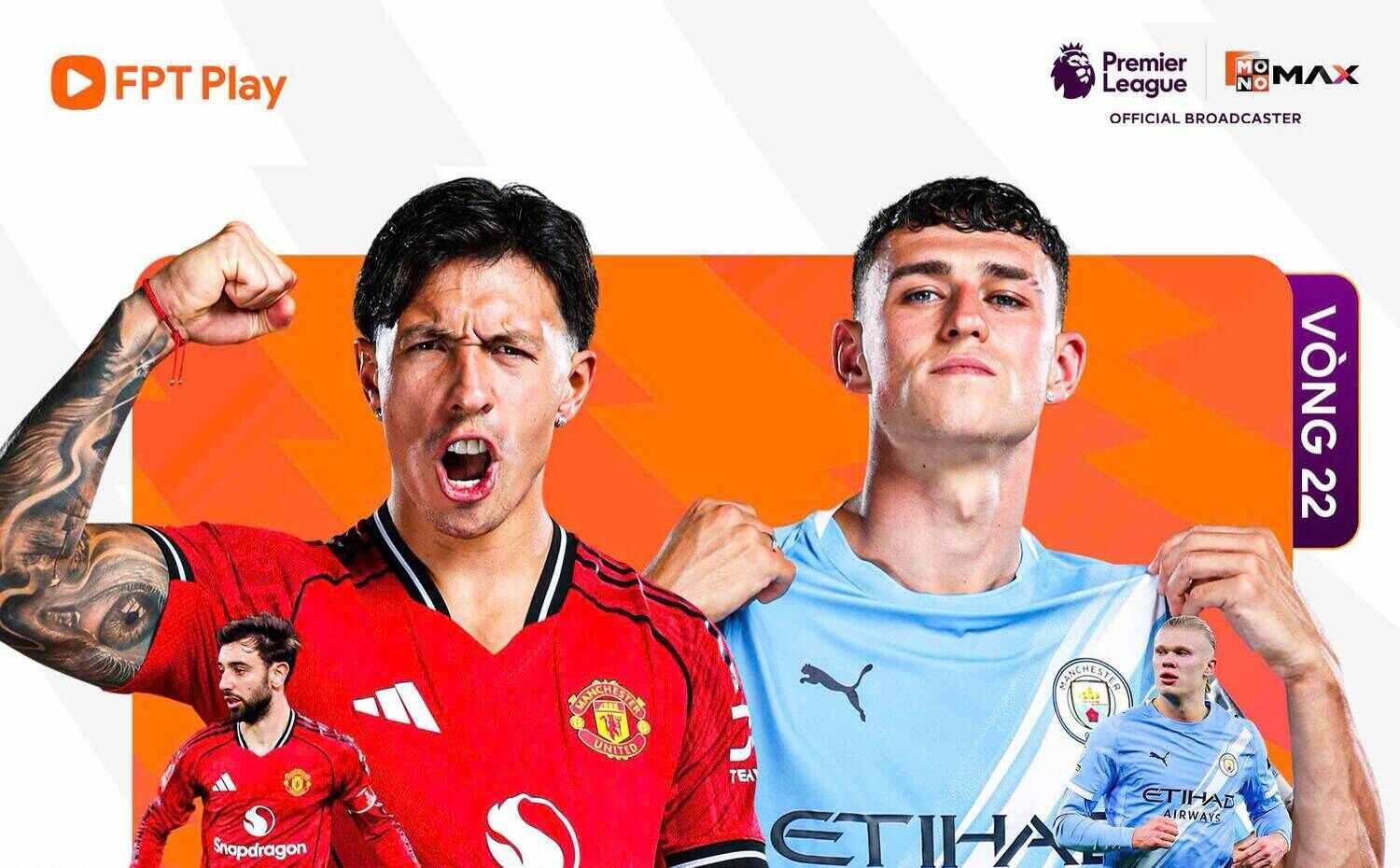 Enlace para ver en directo el partido de futbol Man United - Man City en la Premier League. Foto: FPT Play