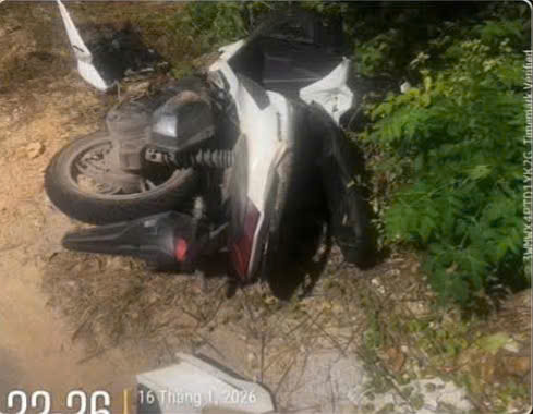 Preview of the motorbike accident and passenger car collision. Photo: Hai Phong City Traffic Safety Board