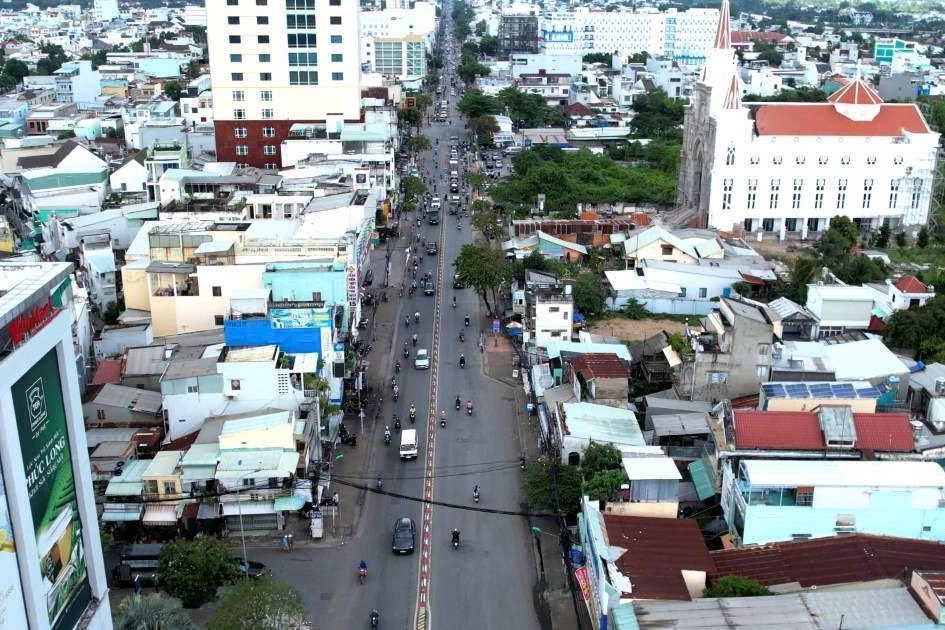 Quoc lo 91 (Km0 - Km7) nhin tu tren cao. Anh: Ta Quang