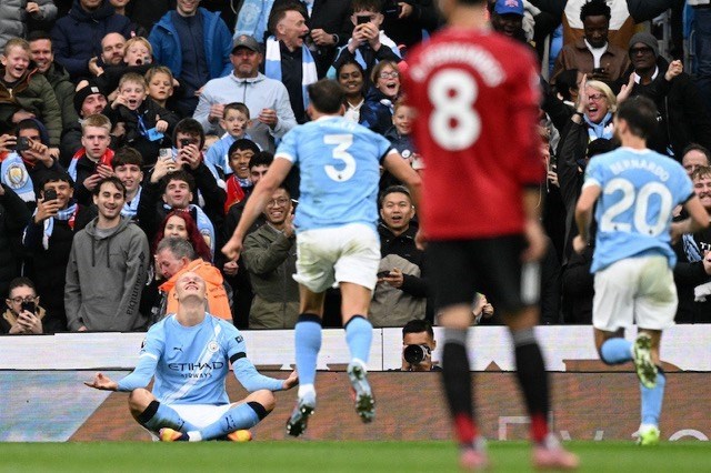 Man City van dang chiem uu the trong cac tran derby Manchester gan day.  Anh: AFP