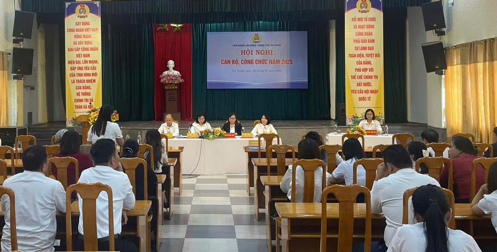 The Trade Union Working Committee and the Trade Union of Industrial Parks of the Da Nang City Labor Federation held a conference of cadres and civil servants in 2025. Photo: Da Nang Trade Union.