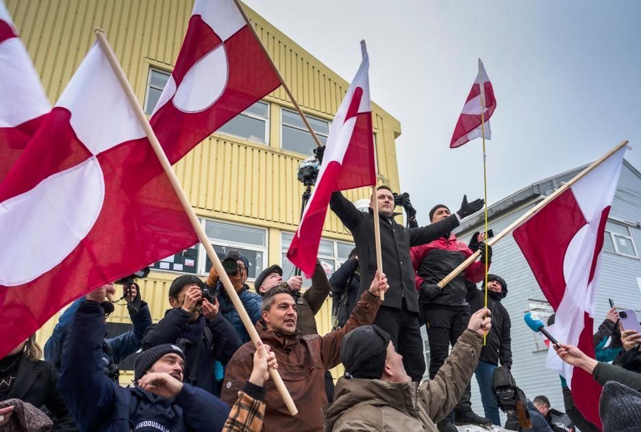 Greenland leaders participate in protests against US control of Greenland, in Nuuk on January 17, 2026. Photo: Xinhua