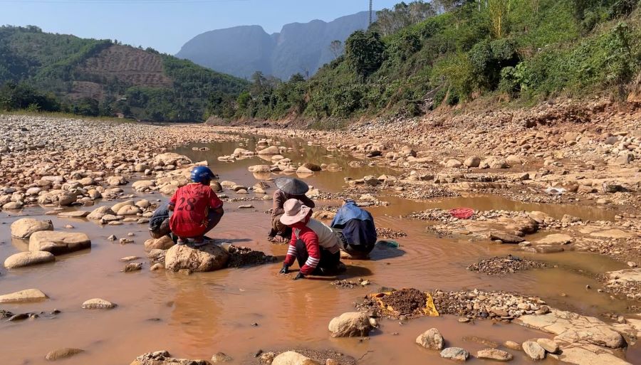 Nguoi dan ra song dai vang. Anh: H.Nguyen