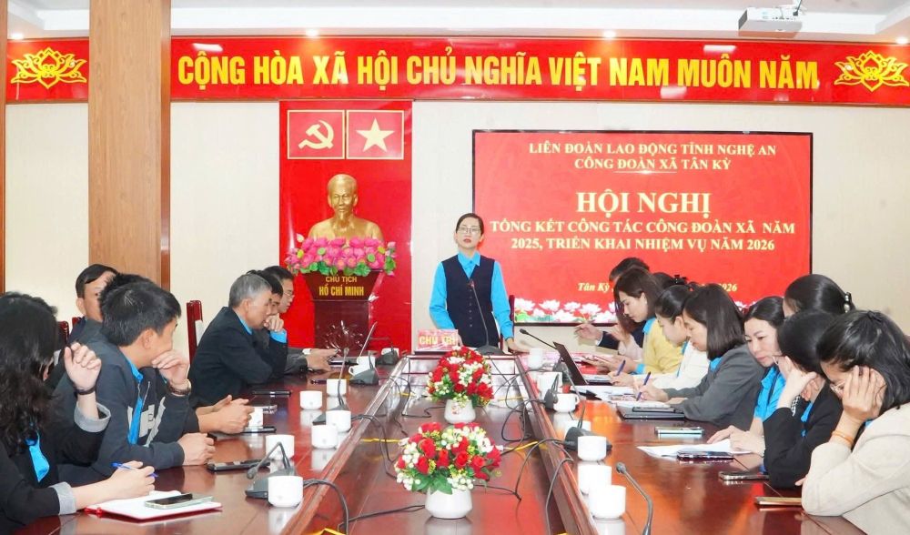 Tan Ky Commune Trade Union is determined to improve the effectiveness of Trade Union activities in 2026. Anh: Nghe An Trade Union