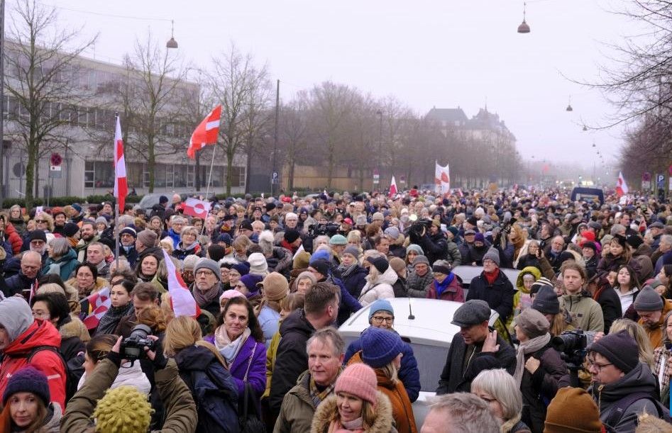 Nguoi dan bieu tinh phan doi ke hoach cua My doi voi Greenland tai Copenhagen, Dan Mach, ngay 17.1.2026. Anh: Xinhua