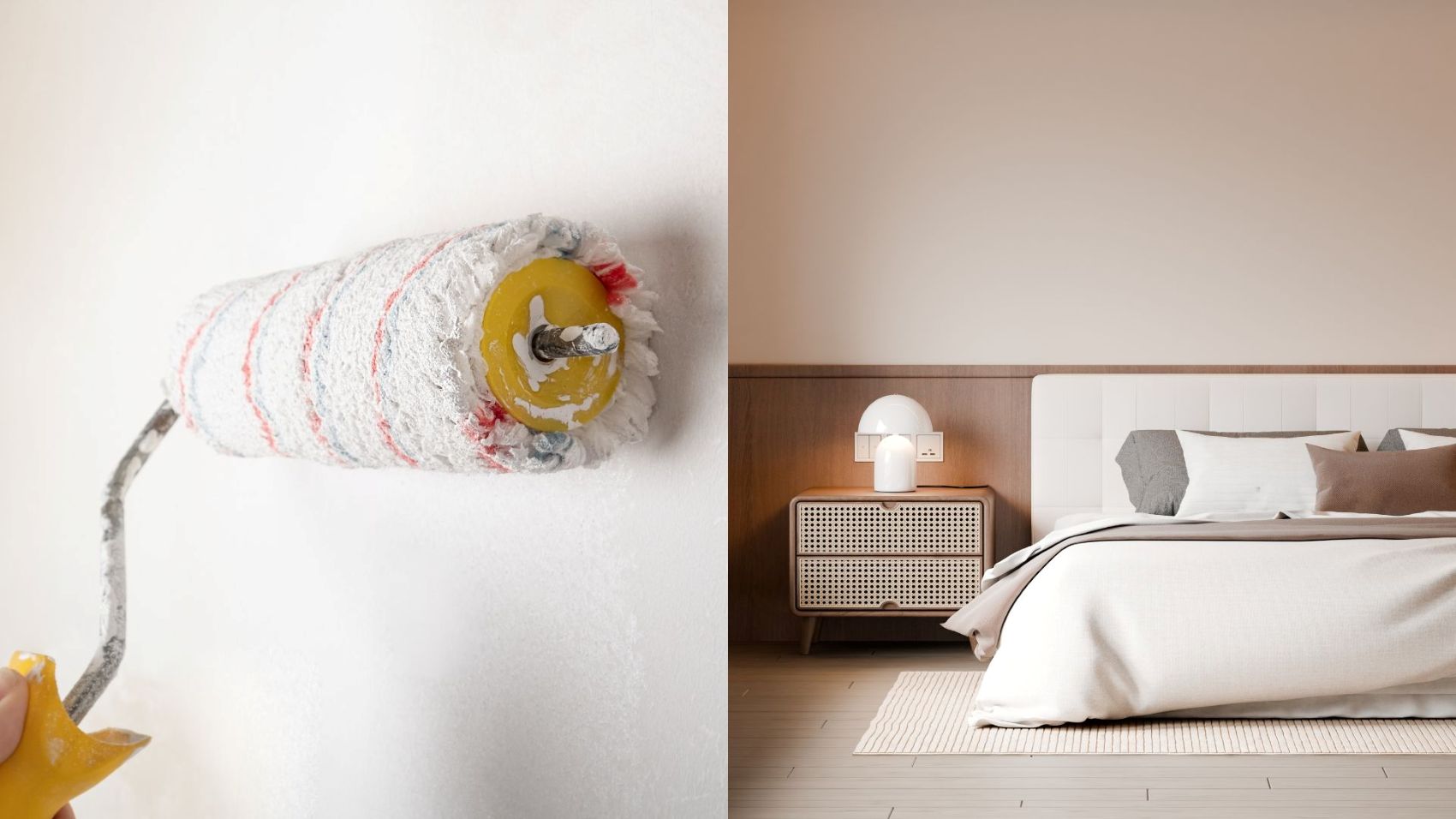 Neutral colors such as beige help the bedroom become warm and comfortable. Graphics: Thanh Thanh