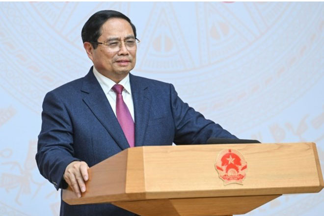 Politburo member, Prime Minister Pham Minh Chinh chaired the online conference with Ambassadors and Heads of Vietnamese Representative Offices abroad on summarizing economic diplomacy work in 2025 and deploying tasks for 2026, January 10, 2026. Photo: VGP