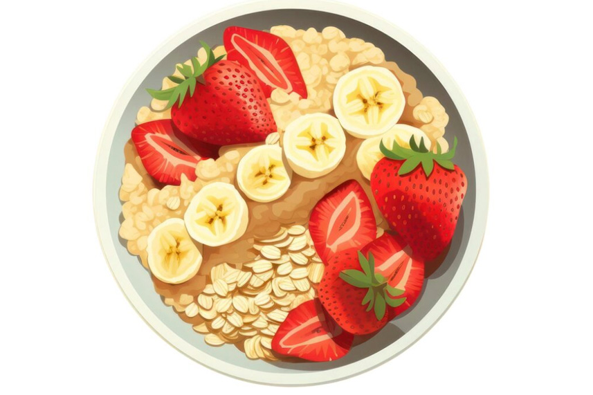 Complements for oatmeal that help you feel full longer and full of energy. Graphics: Thien Nhan
