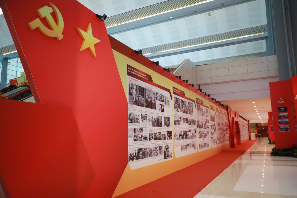 Display space at the National Convention Center (Hanoi) - the venue for the 14th Party Congress. Photo: Tran Vuong