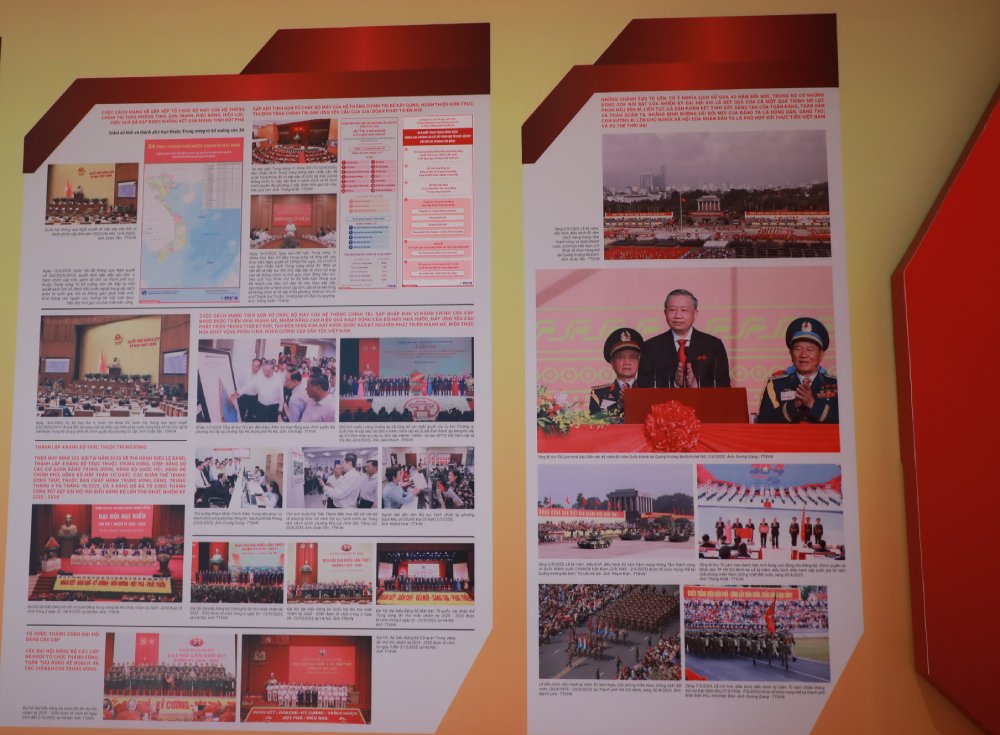 Nhung hinh anh duoc trung bay trong khong gian dien ra Dai hoi. Anh: Tran Vuong