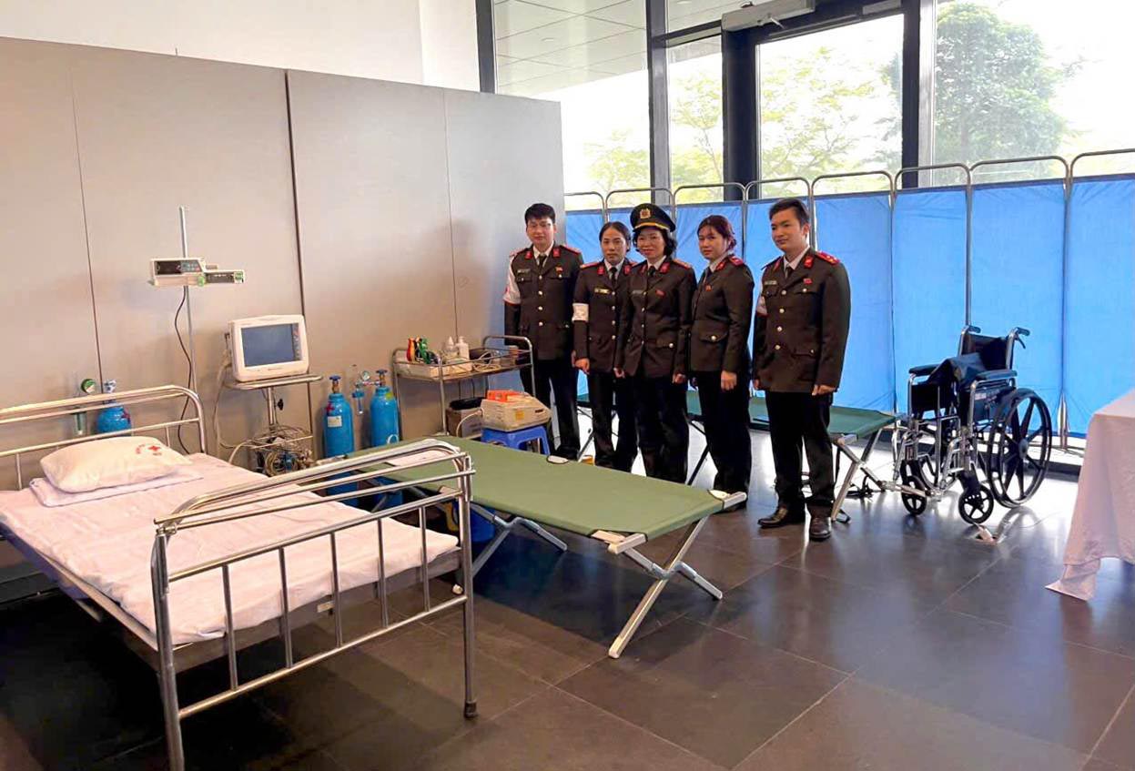 Hanoi Police Hospital is ready to ensure medical care to serve the 14th Party Congress. Photo: Hanoi Police