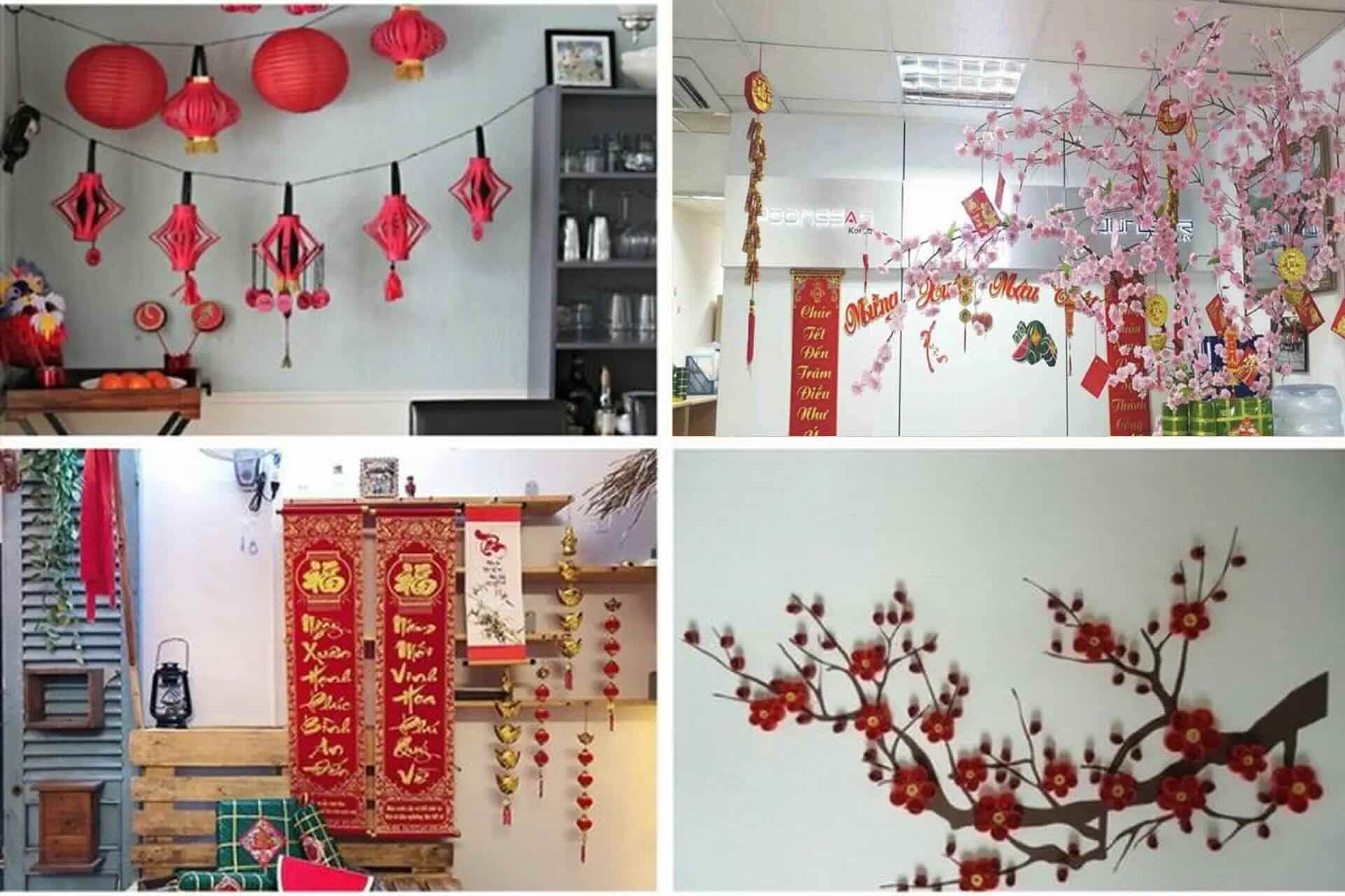 Trang tri don gian se tao cam giac am cung dip Tet. Do hoa: Minh Huy