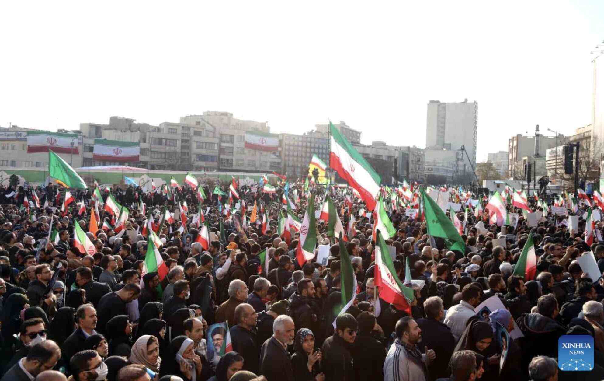 One of the protests in Iran. Photo: Xinhua