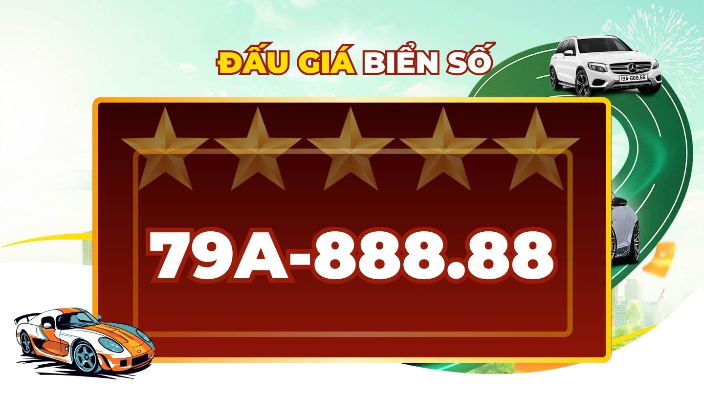 Super beautiful five-digit 8 license plates in Khanh Hoa officially appeared in the afternoon session on January 19