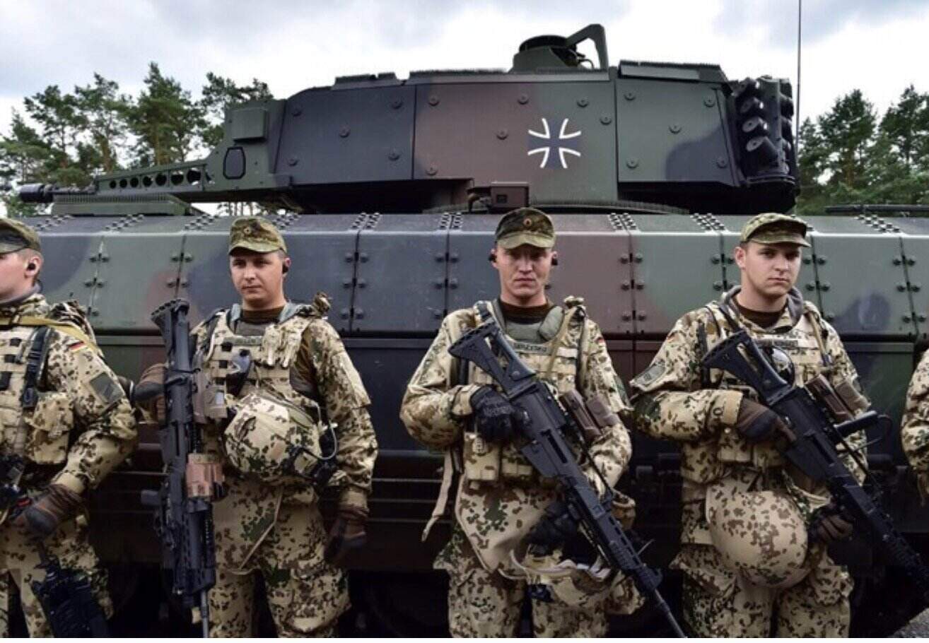 German soldiers on duty. Photo: Xinhua