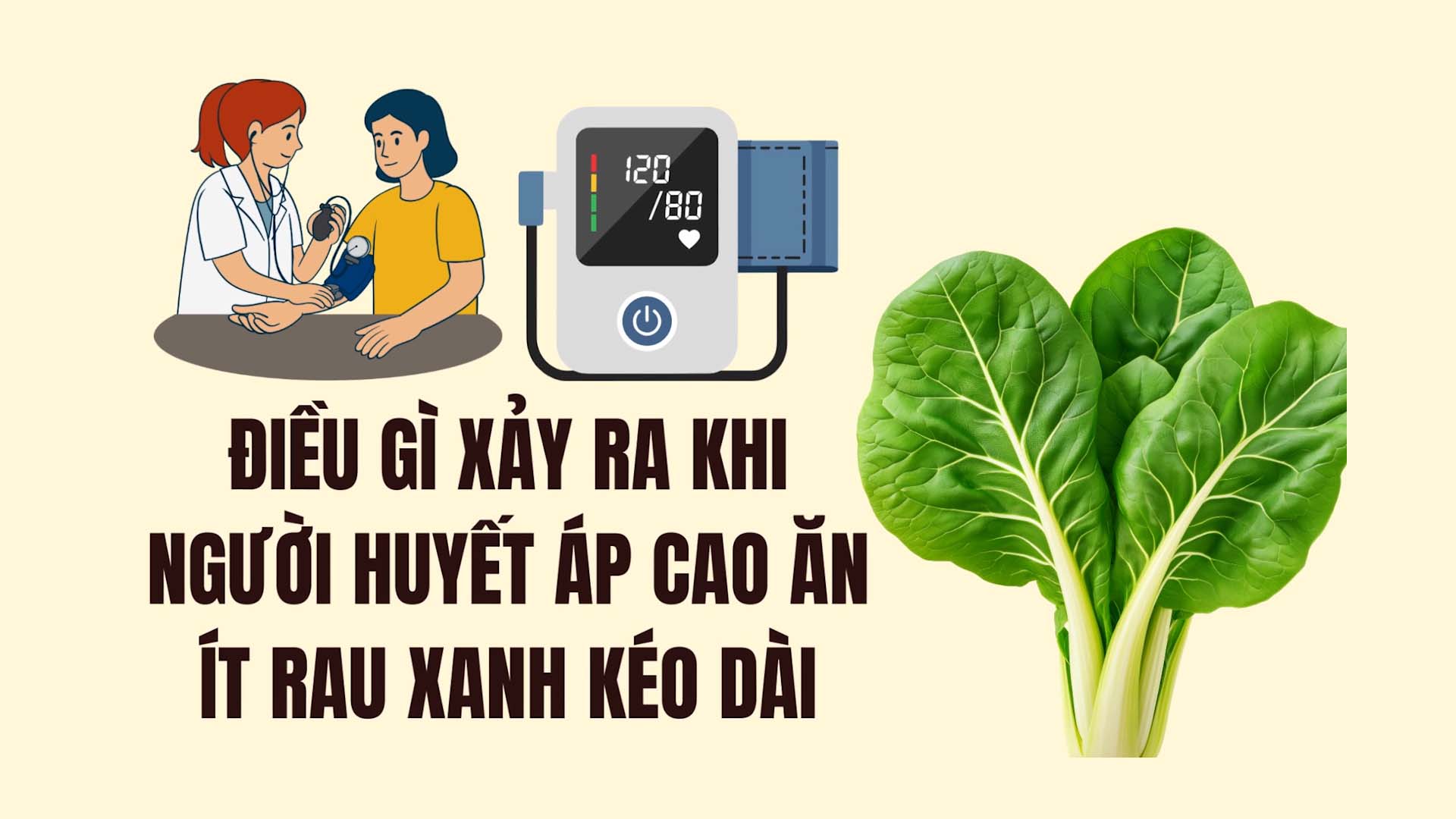 What happens when people with high blood pressure eat less green vegetables for a long time