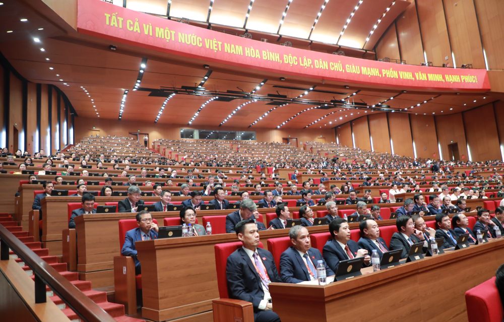 Dai hoi XIV cua Dang dien ra tu ngay 19-25.1 tai Trung tam Hoi nghi quoc gia. Du Dai hoi co 1.586 dai bieu dai dien cho hon 5,6 trieu dang vien trong ca nuoc. Anh: Tran Vuong