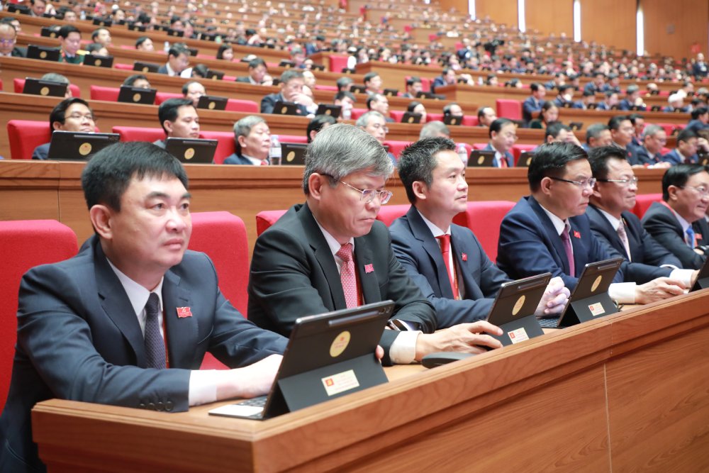 Cac dai bieu du phien tru bi Dai hoi XIV cua Dang. Anh: Tran Vuong