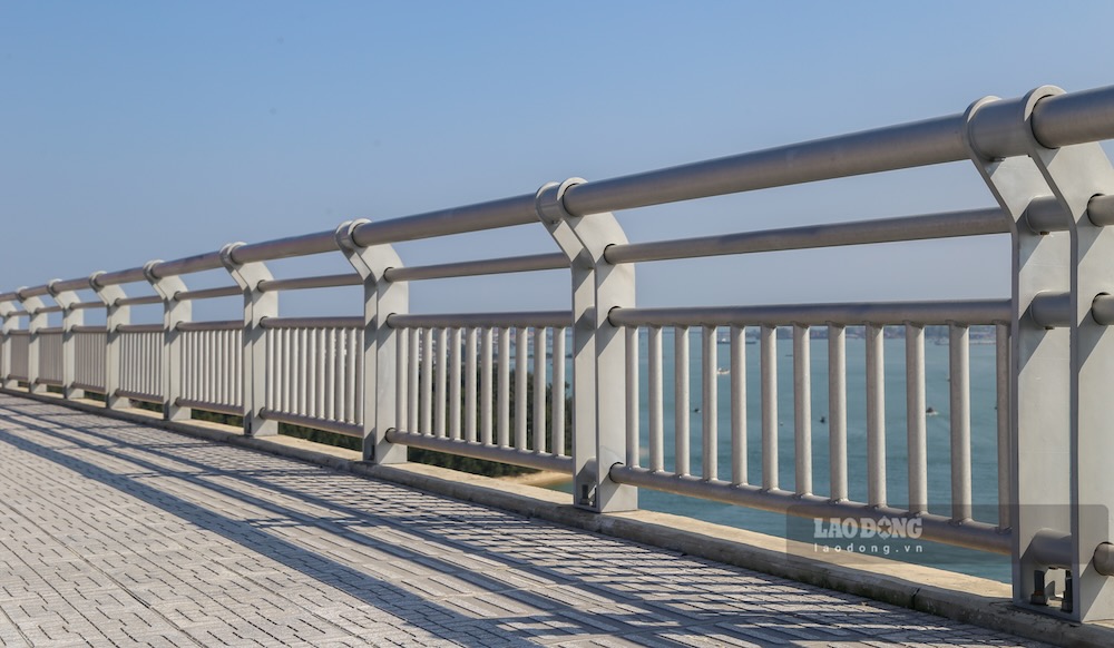 He thong lan can hai ben cau da hoan tat lap dat, keo dai hang cay so.