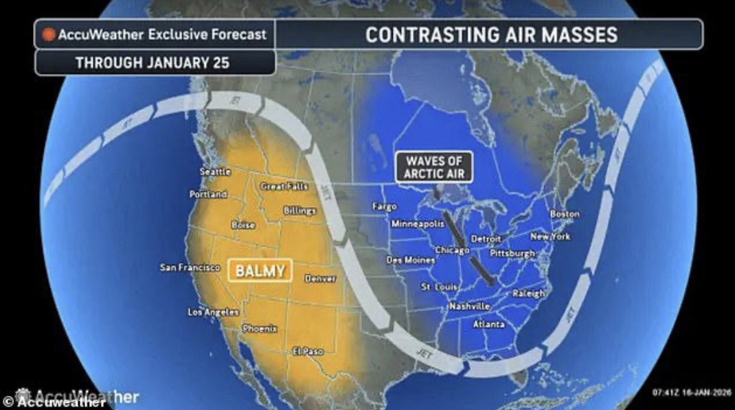Cold air continuously appears, causing severe cold in the second half of January. Photo: AccuWeather