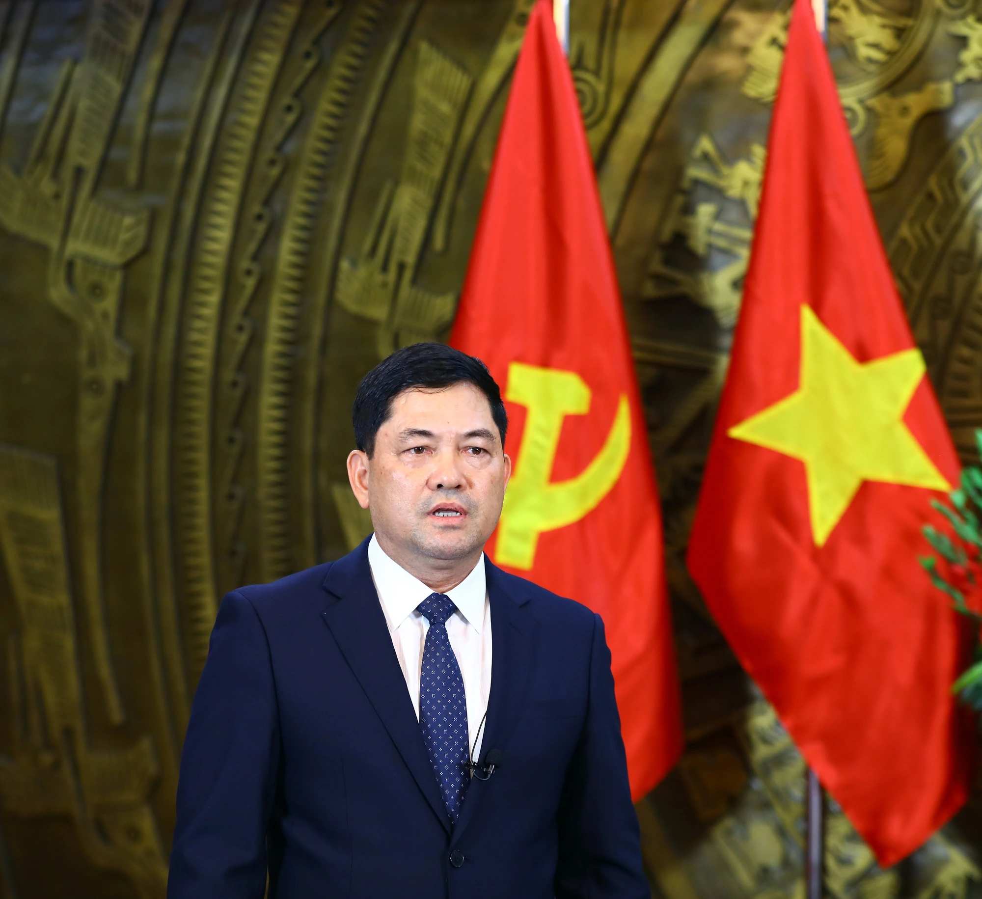 Bi thu Tinh uy Bac Ninh Nguyen Hong Thai cho biet, Bac Ninh dat muc tieu tro thanh thanh pho truc thuoc Trung uong truoc 2030. Anh: Quoc Truong  