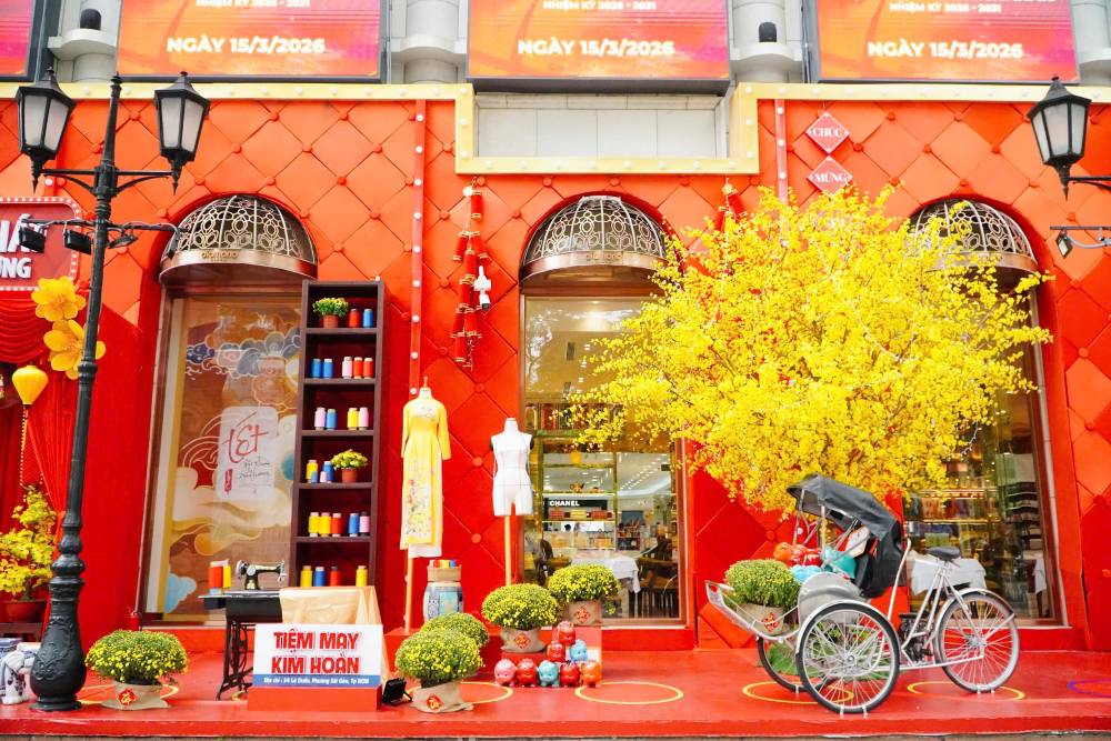 Cac tieu canh duoc bo tri dep mat, hoai niem ve khong khi Tet Sai Gon xua. Anh: Anh Tu