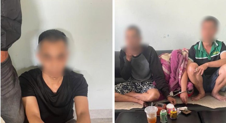 Các đối tượng sử dụng trái phép chất ma túy bị công an phát hiện, xử lý. Ảnh: Công an cung cấp