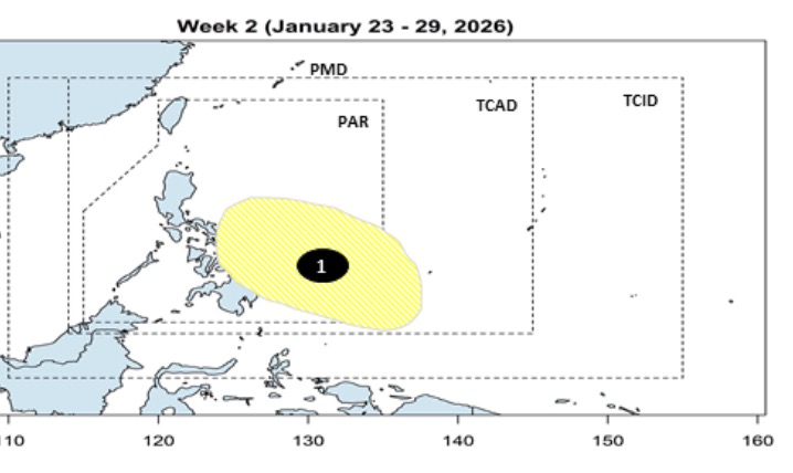Low pressure is forecast to form this week near the Philippines. Photo: PAGASA