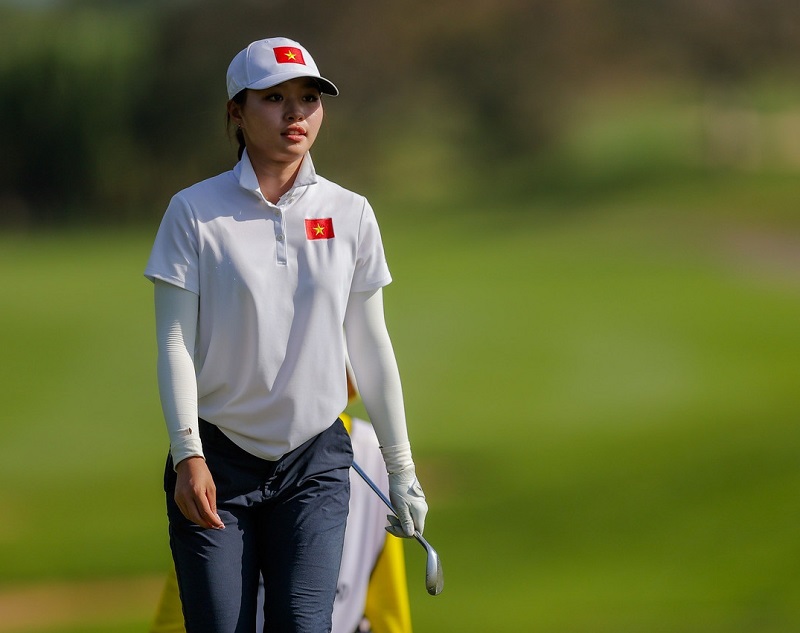 Golfer Le Chuc An is currently the Vietnamese female athlete with the best amateur ranking. Photo: VGA