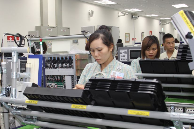 Samsung Company workers (Thai Nguyen). Photo: Phong Linh