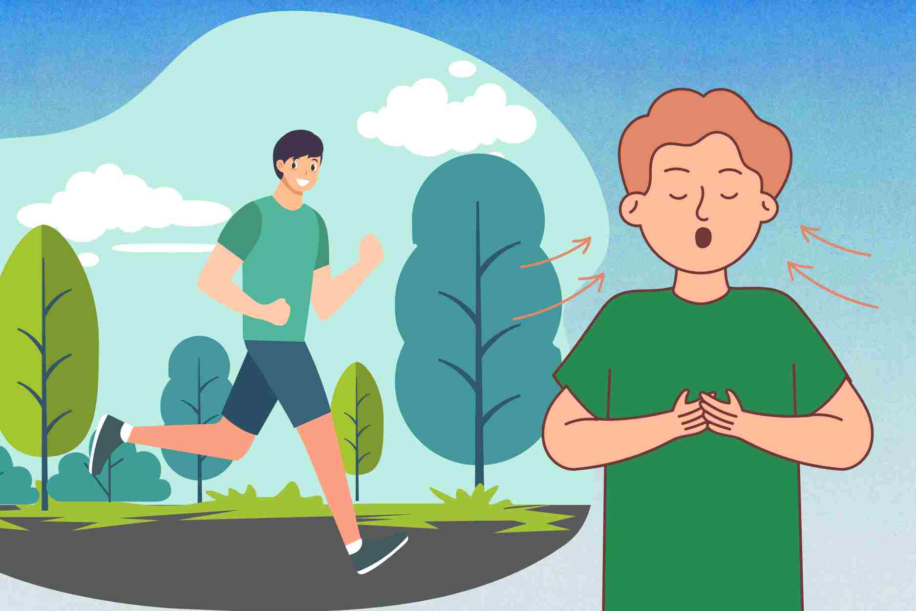 Winter jogging and measures to protect airways