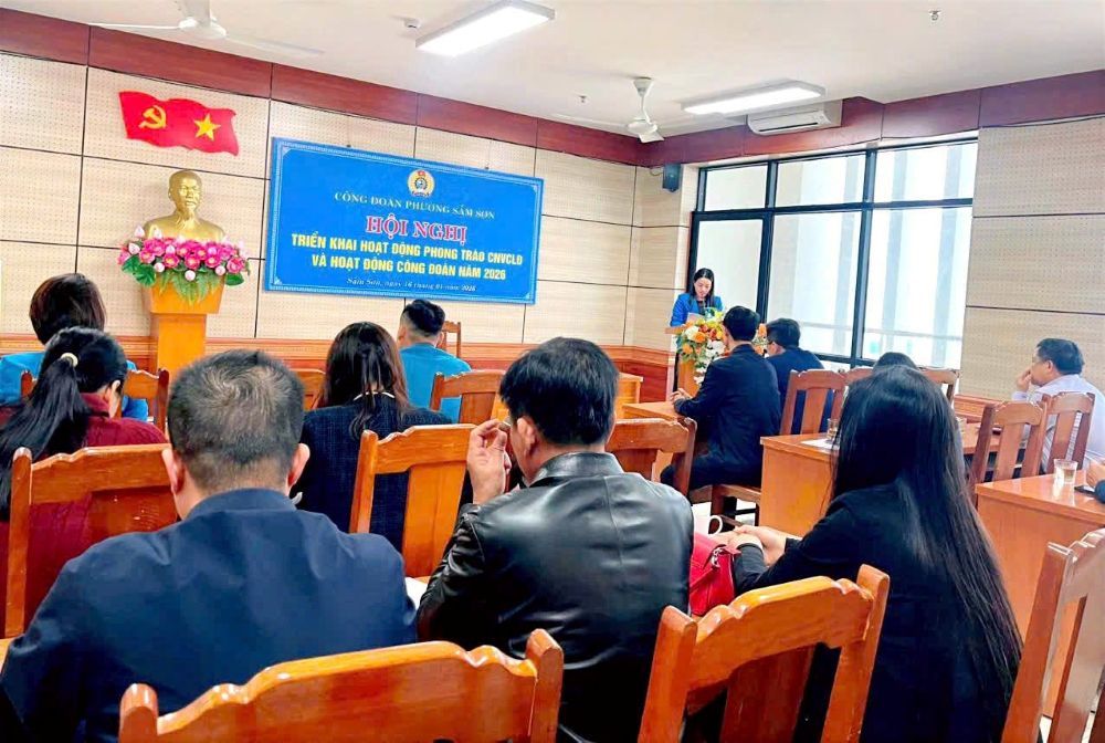 Sam Son Ward Trade Union deploys tasks 2026. Photo: Thanh Hoa Trade Union