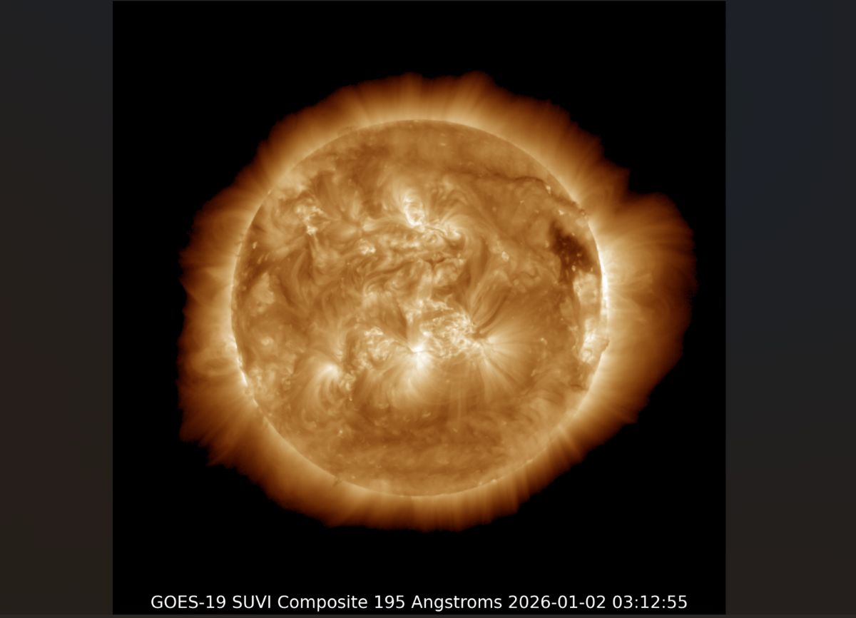 NOAA warns of the possibility of a geomagnetic storm on January 3, 2026. Photo: NOAA