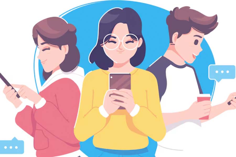 Surfing on the phone for too long can cause disorders in the brain's balance system. Graphics: Thien Nhan