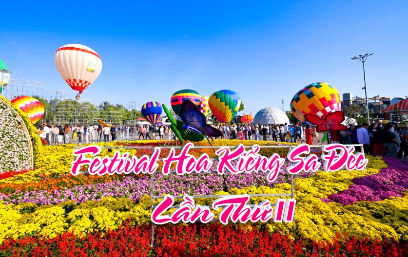 Nhung ngay dau nam 2026 tai Lang nhu Sa Dec dien ra su kien Festival hoa kieng Sa Dec lan thu II. Anh: Ban to chuc Festival (Ban to chuc)