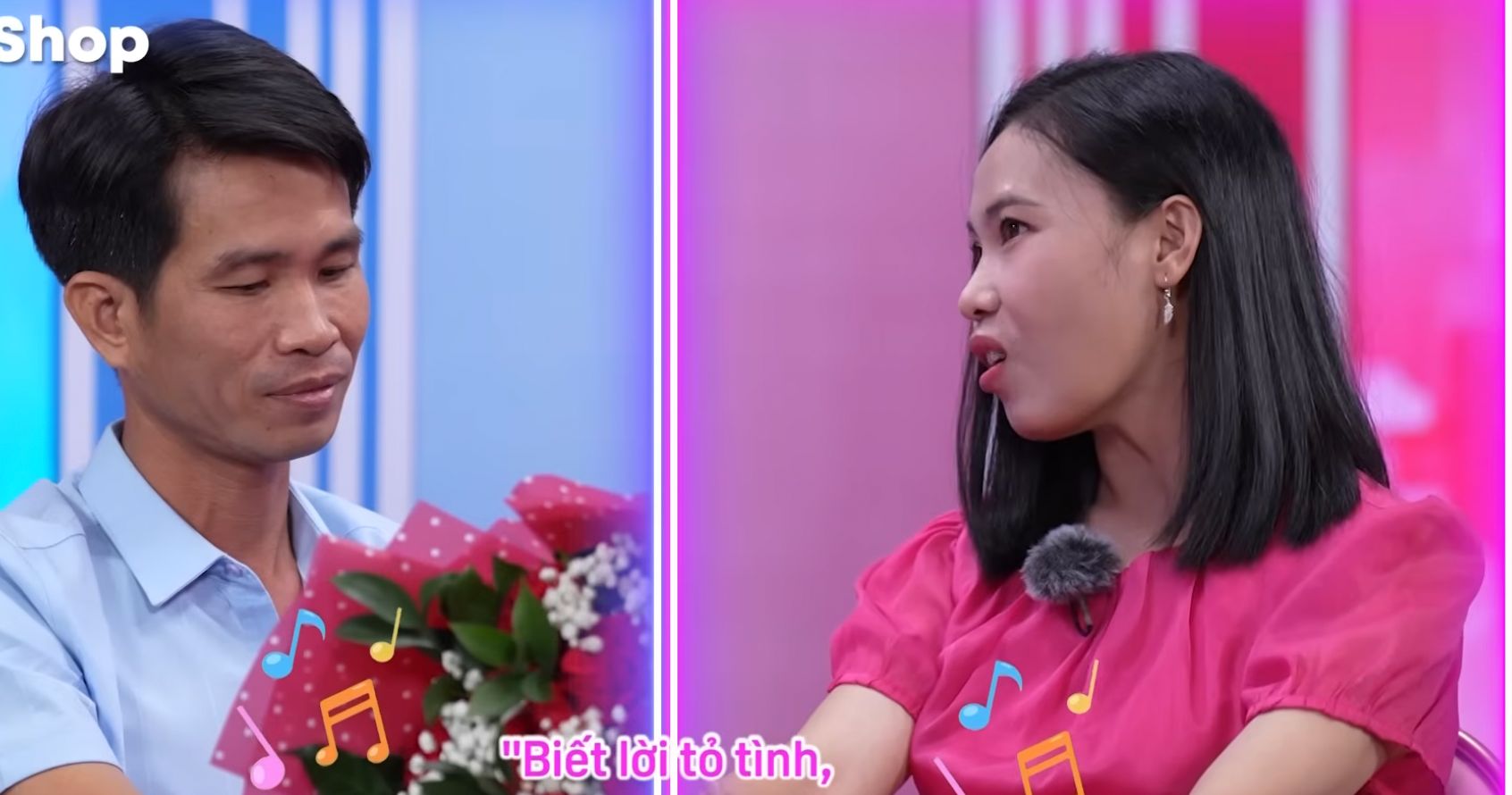 The couple participates in a dating show. Photo: MCV Unit.