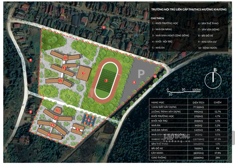 Phoi canh du an truong hoc tai xa Muong Khuong, tinh Lao Cai. Anh: Dinh Dai