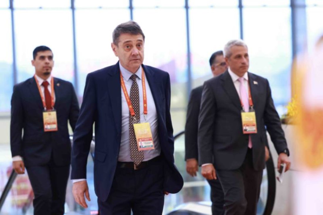 Cac dai bieu quoc te den du phien khai mac Dai hoi XIV cua Dang. Anh: TTXVN 