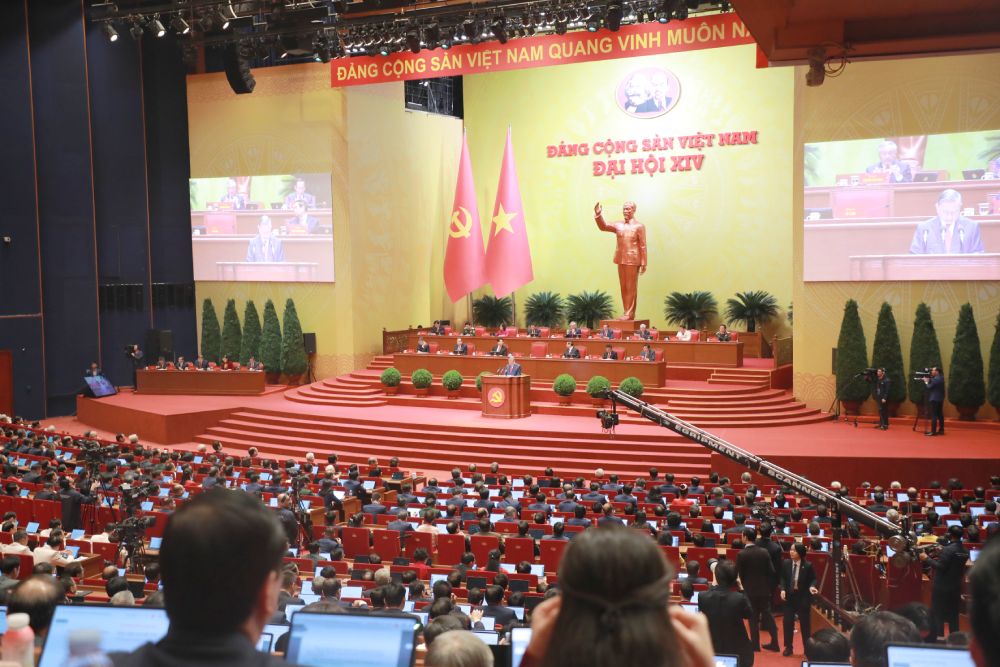 Dai hoi Dai bieu toan quoc lan thu XIV cua Dang (Dai hoi XIV) khai mac trong the sang 20.1 tai Thu do Ha Noi. Anh: Tran Vuong 