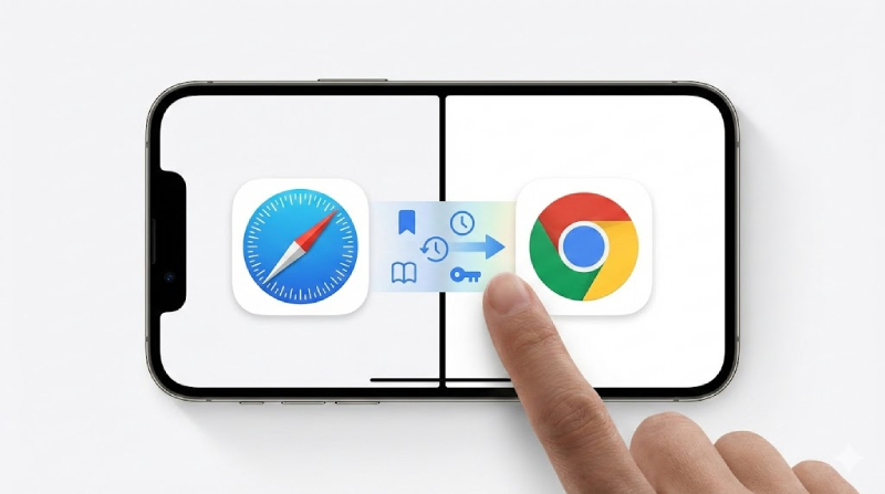 Chrome on iOS is about to allow importing Safari data directly on iPhone. Graphics: Quang Minh