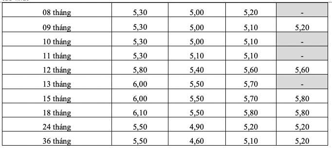 Bieu lai suat tiet kiem online cua HDBank. Anh: HDBank  