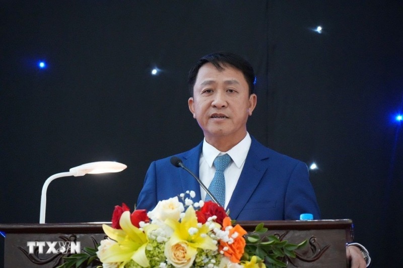 Giam doc Cang vu Hang hai Hai Phong Bui Nguyen Khoi tin tuong Nghi quyet Dai hoi XIV cua Dang se la ngon duoc soi duong cho toan Dang, toan dan tren hanh trinh doi moi va hoi nhap. Anh: Tien Vinh/TTXVN 