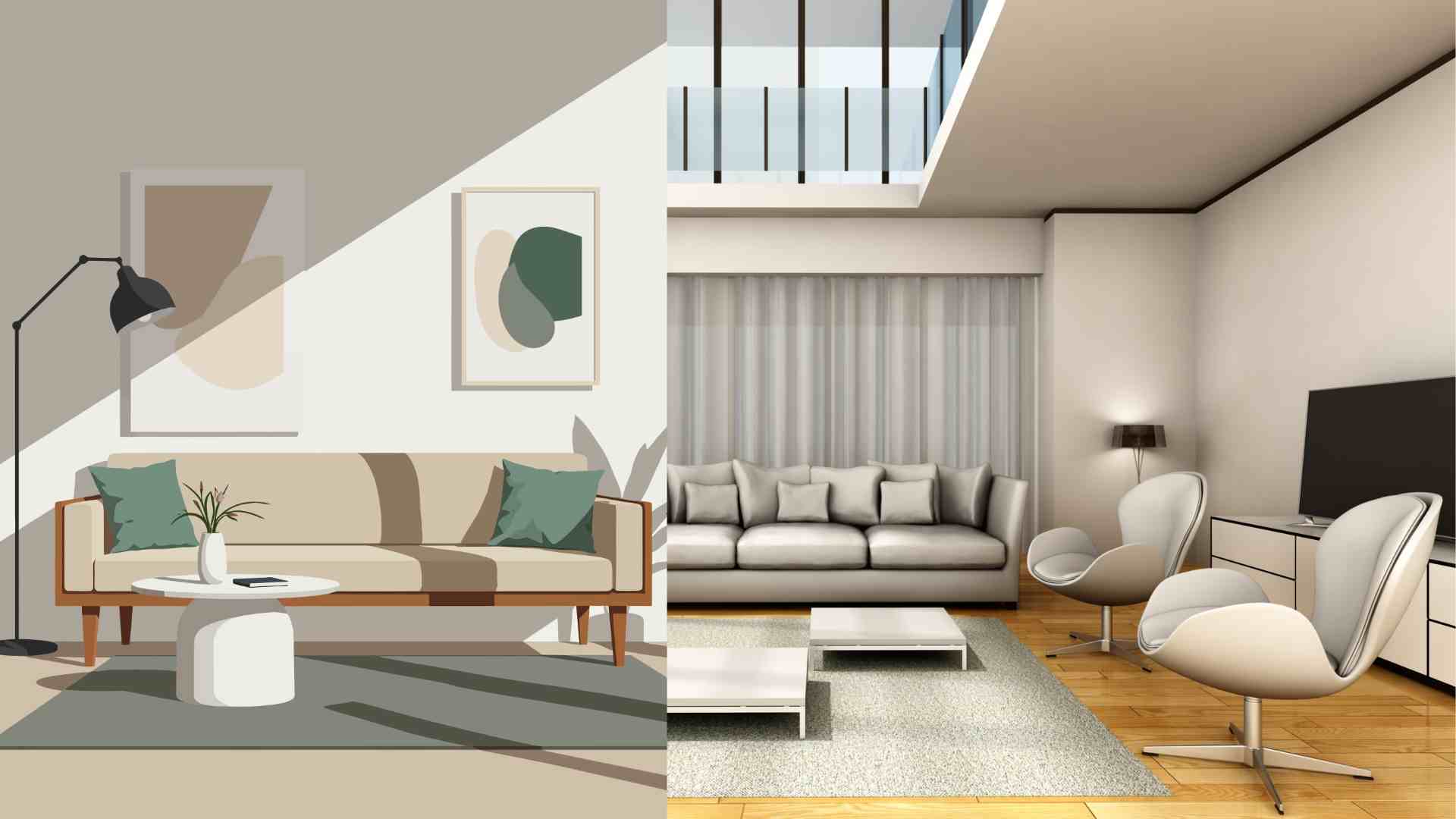 Designing the right proportion between furniture and space is the key to helping the small living room stay beautiful and convenient. Graphics: Ha May