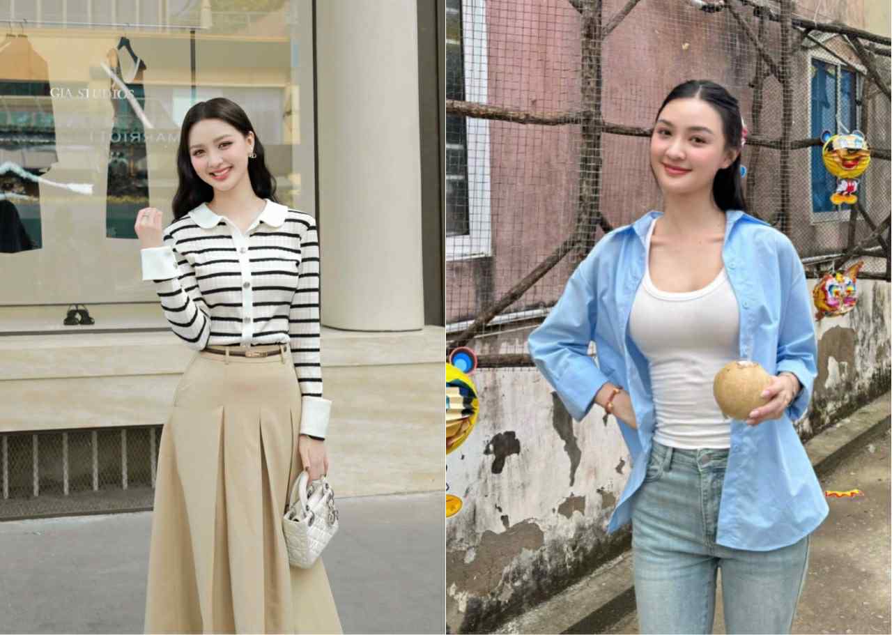 Nhan sac xinh dep cua A hau Cam Ly. Anh: Chup tu trang ca nhan