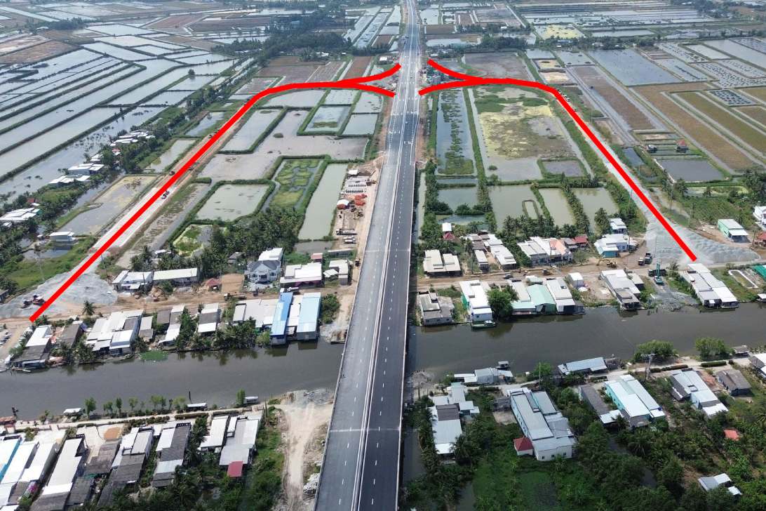 Tai nut giao IC10, doan qua xa Tri Phai, tinh Ca Mau, tuyen cao toc co duong dan ket noi voi Quoc lo 63; dong thoi bo tri cau vuot song Huyen Su tren tuyen chinh cao toc Hau Giang – Ca Mau.