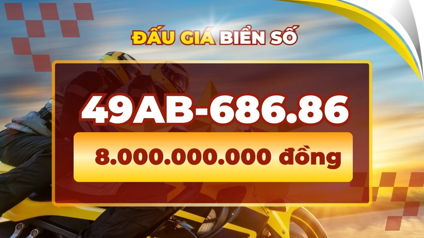 ナンバープレート49AB-686.86は、1月20日のオークションで最大80億ドンの価値がありました。